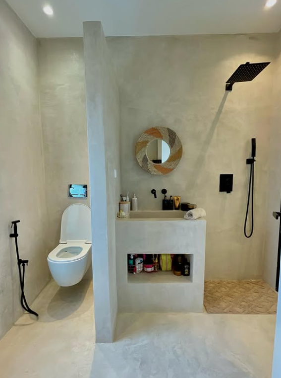 Minimal stone bathroom